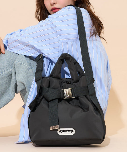 OUTDOOR PRODUCTS × PUBLUX 帶腰帶的襯墊手提袋 S 碼 (予約商品:2025年8月上旬)