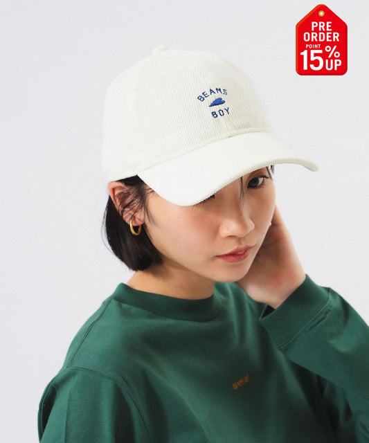 BEAMS BOY NEW ERA / BB Logo 920 微型燈芯絨棒球帽［予約商品： 2025年09月上旬］