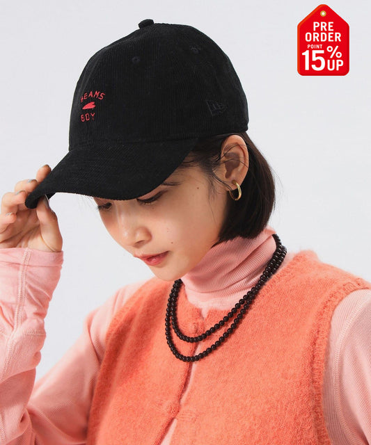BEAMS BOY NEW ERA / BB Logo 920 微型燈芯絨棒球帽［予約商品： 2025年09月上旬］
