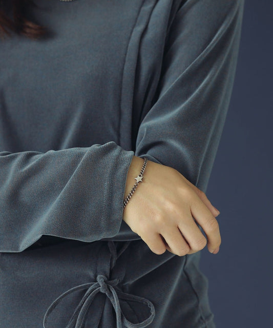 BEAMS Planets  [訂製款] MASATO INOUE / 星形圖案銀手鍊 BR-STR-CB3.5 ［予約商品：2025年12月上旬］