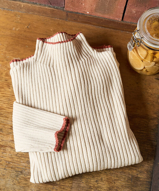 FREAK'S STORE 配色羅紋針織高領套衫